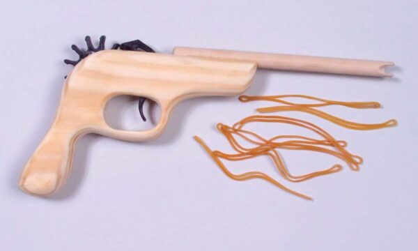 Wood Multi-Shot Rubberband Pistol   3-4019