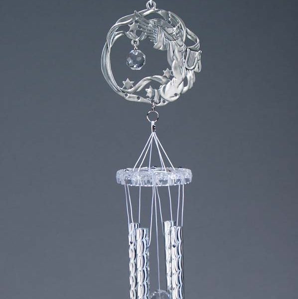 Pewter and Acrylic Angel Wind Chime   6-174