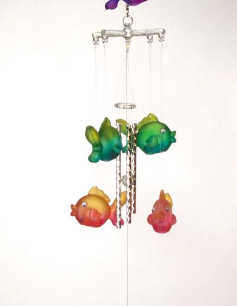 3 Dimensional Tropical Fish Wind Chime   6-25