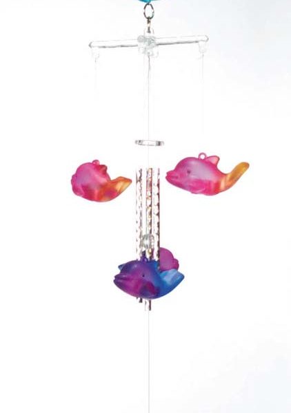 20" 2-Tone Dolphin Wind Chimes  6-9