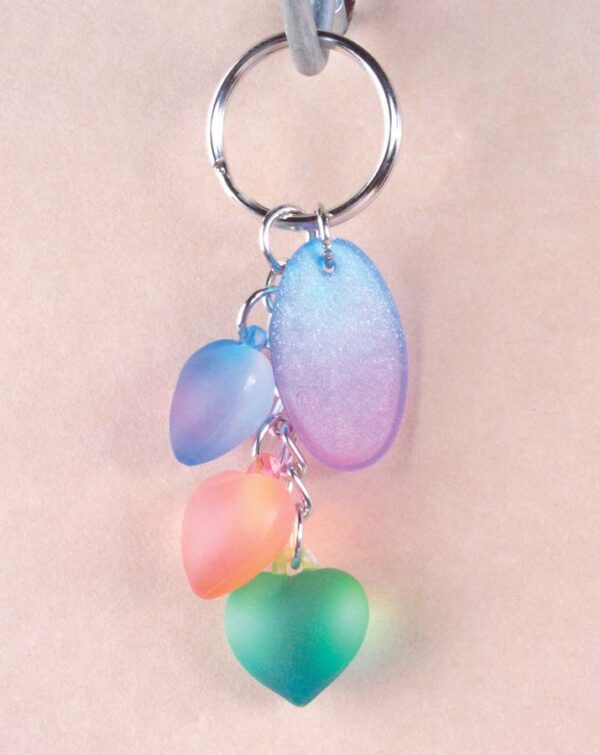 Colorful Multi-Heart Key Ring   7-1552