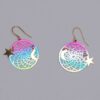 Rainbow Dream Catcher with Moon and Star Earrings