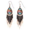 Rain Drop Dark Brown & Blue Earrings