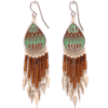 Rain Drop Green & Brown Earrings