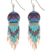 Round Blue & Purple Earrings